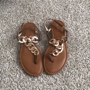 Limelight gold sandals
